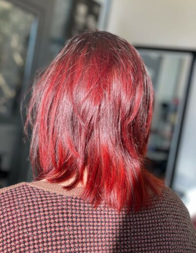 mélange de couleur rouge